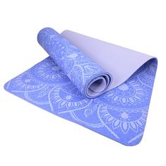 LIFEFIT Podložka LIFEFIT YOGA MAT MANDALA DUO, 183x58x0,6cm, modrá