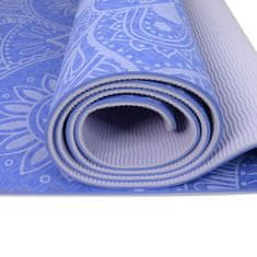 LIFEFIT Podložka LIFEFIT YOGA MAT MANDALA DUO, 183x58x0,6cm, modrá