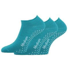 Zdravé Ponožky Extra široké protiskluzové zdravotní ponožky bez gumiček 91006, tyrkysová, 39-42