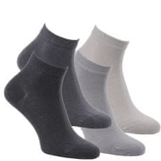 RS dámské jednobarevné letní kotníkové elastické ponožky, šedá, 35-38