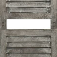 Petromila 6dílný paraván šedý 214 x 166 cm masivní dřevo