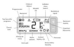 Honeywell programovatelný termostat T3R, bezdrátový, 7denní program