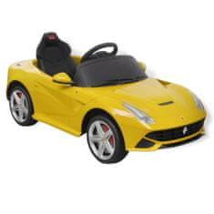 Greatstore Dětské auto "Ferrari F12" žluté 6 V s dálkovým ovládáním