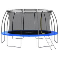 Vidaxl Trampolína se sítí a žebříkem kulatá 488 x 90 cm 150 kg