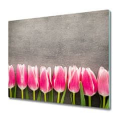 tulup.cz Skleněná krájecí deska Růžové tulipány 2x30x52 cm