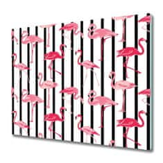 tulup.cz Skleněná krájecí deska Flamingos pruhy 2x30x52 cm