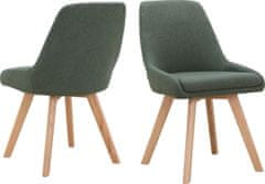 Danish Style Jídelní židle Rudy (SET 2 ks), zelená