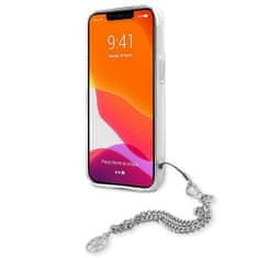 Guess GUHCP13SKSPESI hard silikonové pouzdro iPhone 13 Mini 5.4" silver Peony Chain Collection