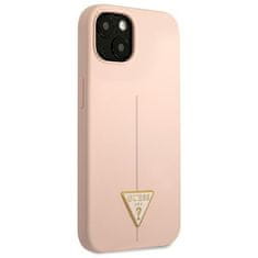 Guess GUHCP13MSLTGP hard silikonové pouzdro iPhone 13 6.1" pink Silicone Triangle