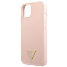 Guess GUHCP13MSLTGP hard silikonové pouzdro iPhone 13 6.1" pink Silicone Triangle