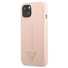 Guess GUHCP13MSLTGP hard silikonové pouzdro iPhone 13 6.1" pink Silicone Triangle