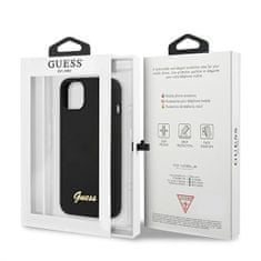 Guess GUHMP13MLSLMGBK hard silikonové pouzdro iPhone 13 6.1" black Silicone Script Gold Logo