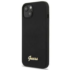 Guess GUHMP13MLSLMGBK hard silikonové pouzdro iPhone 13 6.1" black Silicone Script Gold Logo