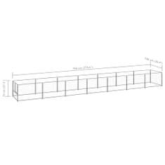 Petromila Psí kotec stříbrný 7 m² ocel