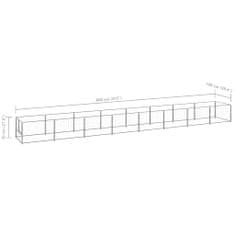 Petromila Psí kotec stříbrný 8 m² ocel