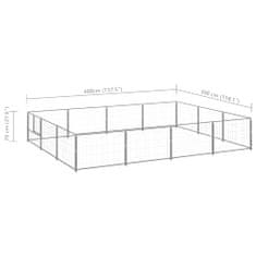 Petromila Psí kotec stříbrný 12 m² ocel