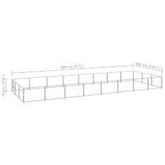 Petromila Psí kotec stříbrný 24 m² ocel