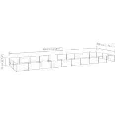 Petromila Psí kotec stříbrný 30 m² ocel