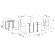 Petromila Psí kotec stříbrný 15,73 m² ocel 