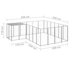 Petromila Psí kotec stříbrný 8,47 m² ocel 