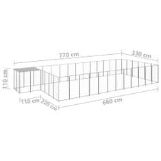 Petromila Psí kotec stříbrný 22,99 m² ocel 