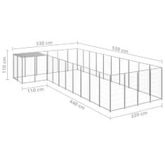 Petromila Psí kotec stříbrný 13,31 m² ocel 