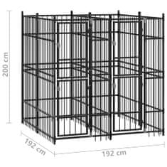 Petromila Venkovní psí kotec ocel 3,69 m²