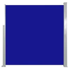 Greatstore Zatahovací boční markýza / zástěna 140 x 300 cm modrá