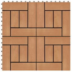 Vidaxl 22 ks terasové dlaždice 30 x 30 cm 2 m2 WPC barva teak