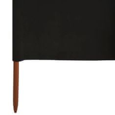 Petromila 9dílná zástěna proti větru textil 1200 x 120 cm černá