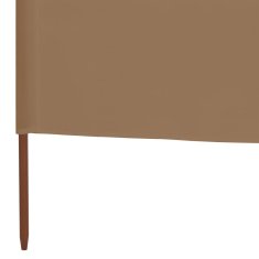 Vidaxl 6dílná zástěna proti větru látková 800 x 160 cm taupe