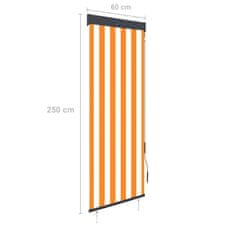 Vidaxl Venkovní roleta 60 x 250 cm bílooranžová