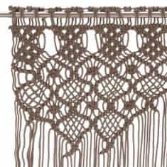 Greatstore Macramé závěs taupe 140 x 240 cm bavlna