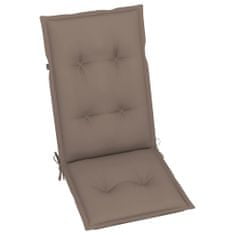 Greatstore Podušky na zahradní židle 4 ks taupe 120 x 50 x 7 cm