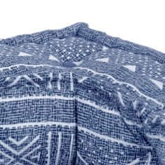 Greatstore Modulární pouf indigo textil