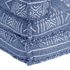 Greatstore Modulární pouf indigo textil