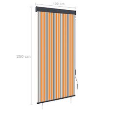 Greatstore Venkovní roleta 100 x 250 cm žlutomodrá