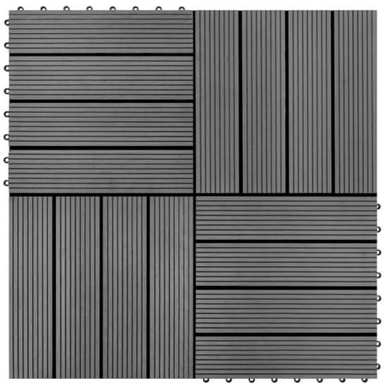 Petromila 22 ks Terasové dlaždice 30 x 30 cm 2 m² WPC šedé