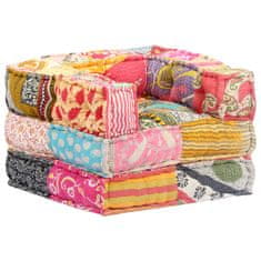 Greatstore Modulární pouf patchwork textil