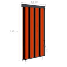 Vidaxl Venkovní roleta 80 x 250 cm oranžovohnědá