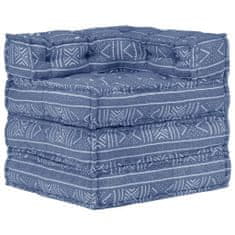 Vidaxl Modulární pouf indigo textil