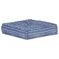 Greatstore Modulární pouf indigo textil