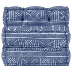 Greatstore Modulární pouf indigo textil