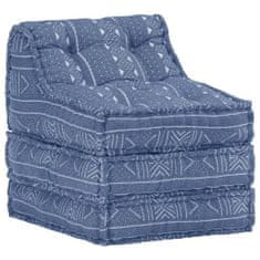 Vidaxl Modulární pouf indigo textil