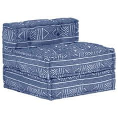 Greatstore Modulární pouf indigo textil