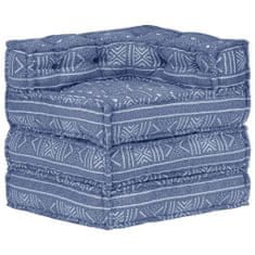 Vidaxl Modulární pouf indigo textil