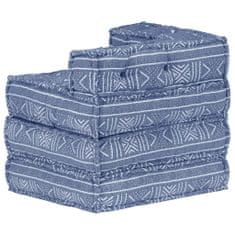 Vidaxl Modulární pouf indigo textil