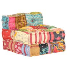 Vidaxl Modulární pouf patchwork textil