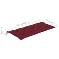 Greatstore Poduška pro závěsné houpací křeslo vínová 120 cm textil