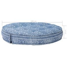 Greatstore Pouf 100 x 20 cm indigový textil